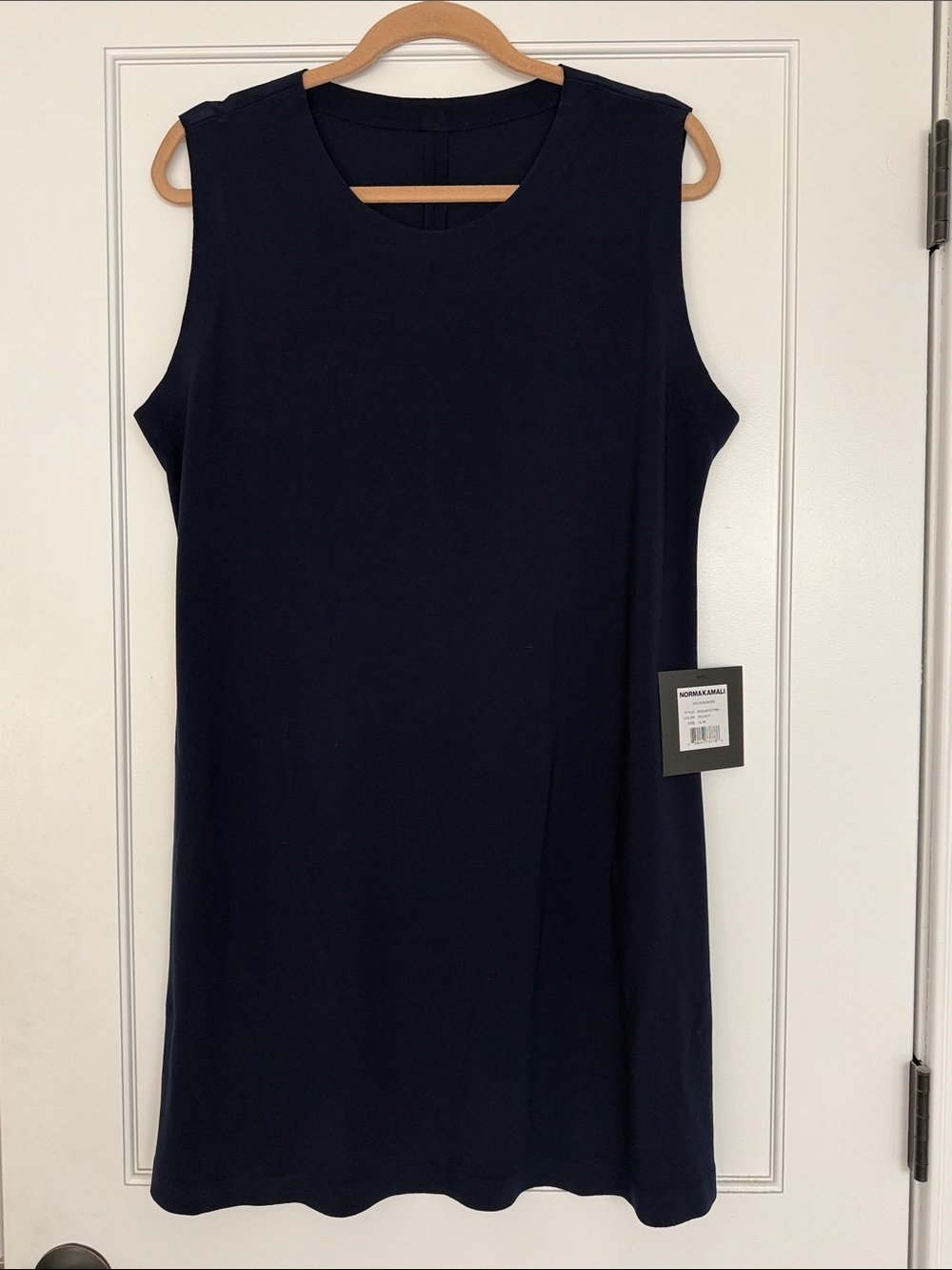 Norma Kamali Navy Sleeveless Mini Dress